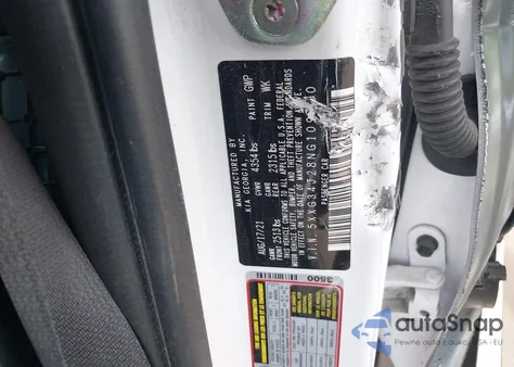 2022 Kia K5 Ex z USA, uszkodzony, nr VIN 5XXG34J28NG109230